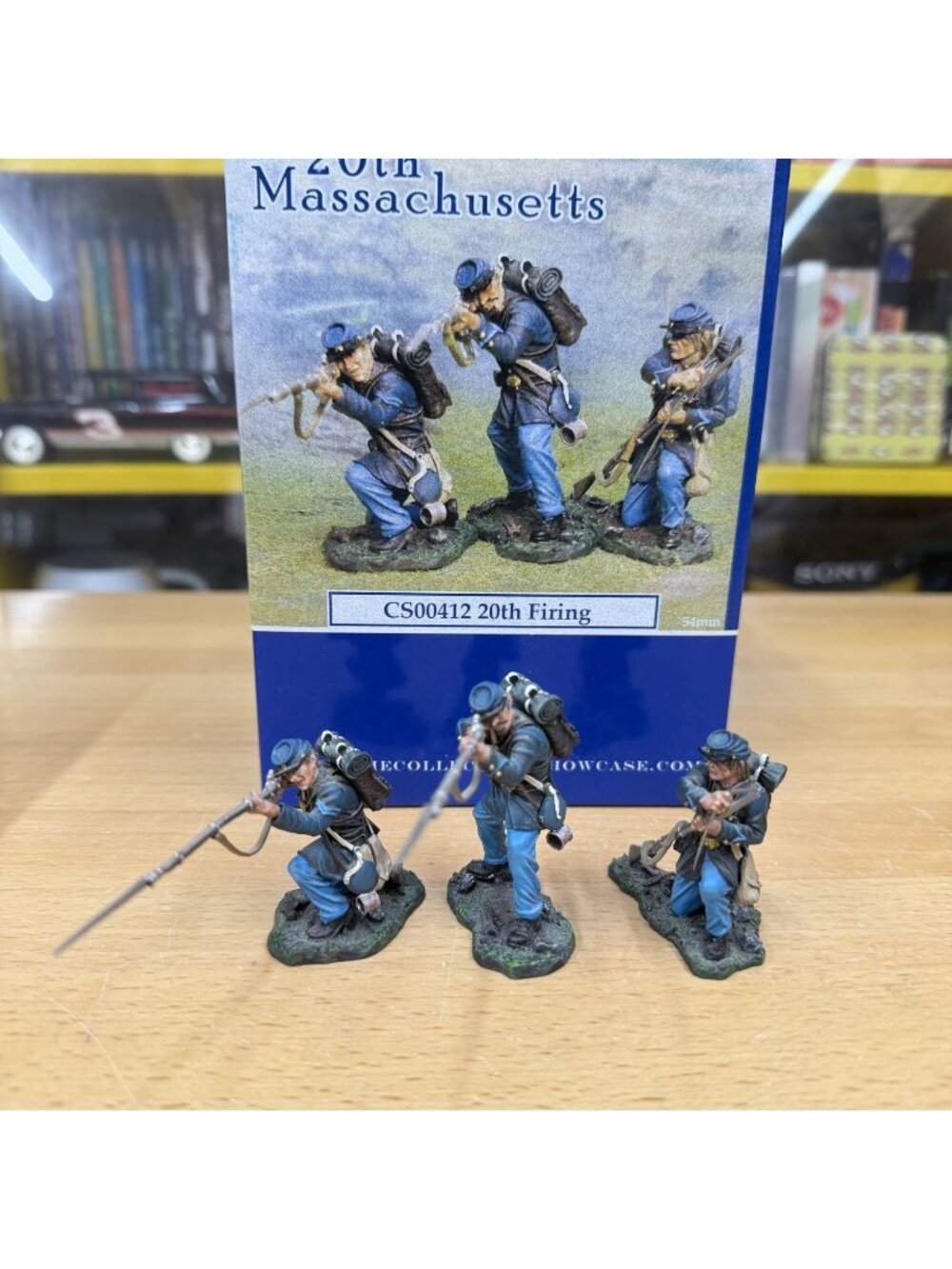 Collectors Showcase CS00412 20th Massachusetts Firing Civil War 54mm 3pc Boxed